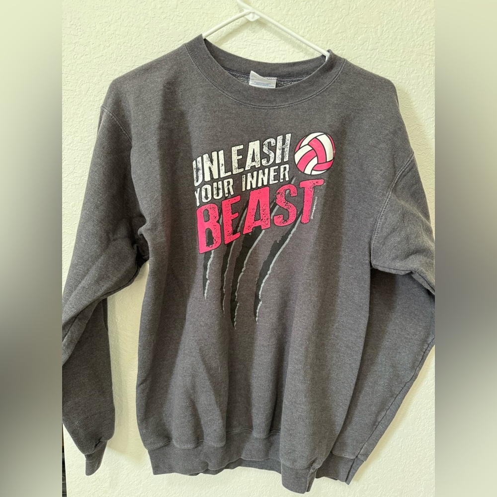 Grey Volleyball Crewneck